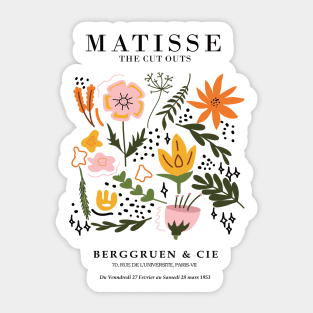 Matisse Flower Exhibition Design, Henri Matisse Cut Outs Sticker